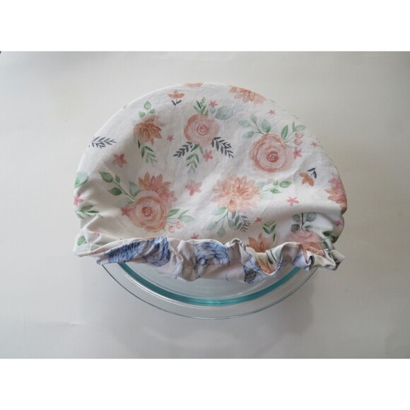 Kitchenaid Bowl Cover Reversible Pink Roses and Farmhouse Chicken Mixer Cover - Picture 4 of 6